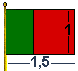 proportions du DRAPEAU PORTUGAIS